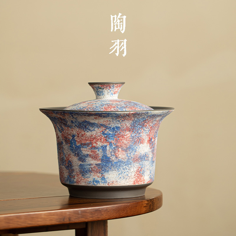 Bộ dụng cụ pha trà Kung Fu, gồm chén trà lớn, bàn trà, đồ trang trí, hộp đựng trà, đá khoáng nhiều màu sắc, kích thước lớn dùng trong gia đình.