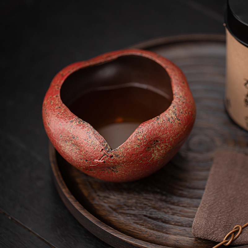 Bùn đá cũ, núi đỏ, móng tay, lò nung Jianshui, gốm thô, rửa cốc, rửa cốc, thùng xỉ trà, phụ kiện bộ trà, thùng nước thải trà