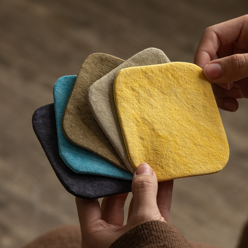 Thảm trà nhuộm cà vạt kiểu Trung Quốc mới, thảm tạo bọt khô không khí quốc gia, vải sang trọng nhẹ, trà đạo cách nhiệt, thảm trà đạo chịu nhiệt độ cao, thảm trà