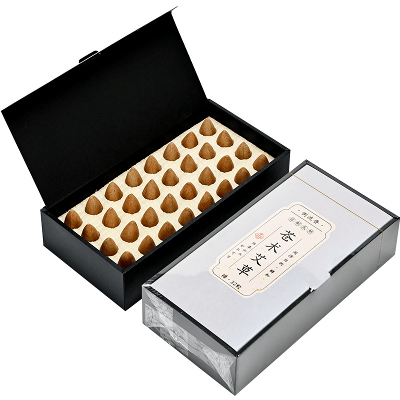 Hương chảy ngược tự nhiên hương tháp trầm hương gỗ đàn hương ngải cứu gia dụng hương nằm trong nhà hương ngược phòng trà chiết rót hạt hương