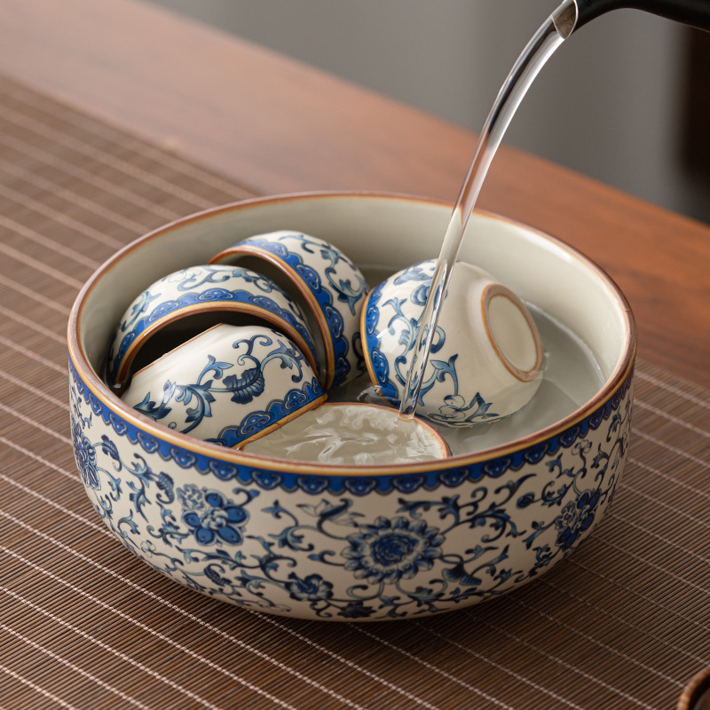 Rửa trà xanh mới cao cấp gốm sứ cao cấp rửa trà nước phụ kiện trà đạo cổ điển Trung Quốc