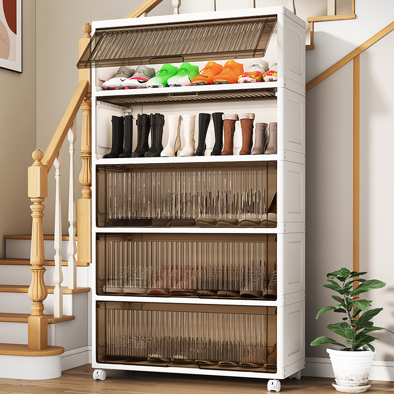 Tủ đựng đồ kiểu nắp lật có thể tháo rời rộng 40-70cm, tủ đựng đồ gia dụng, giá để đồ lặt vặt, tủ giày nhiều tầng
