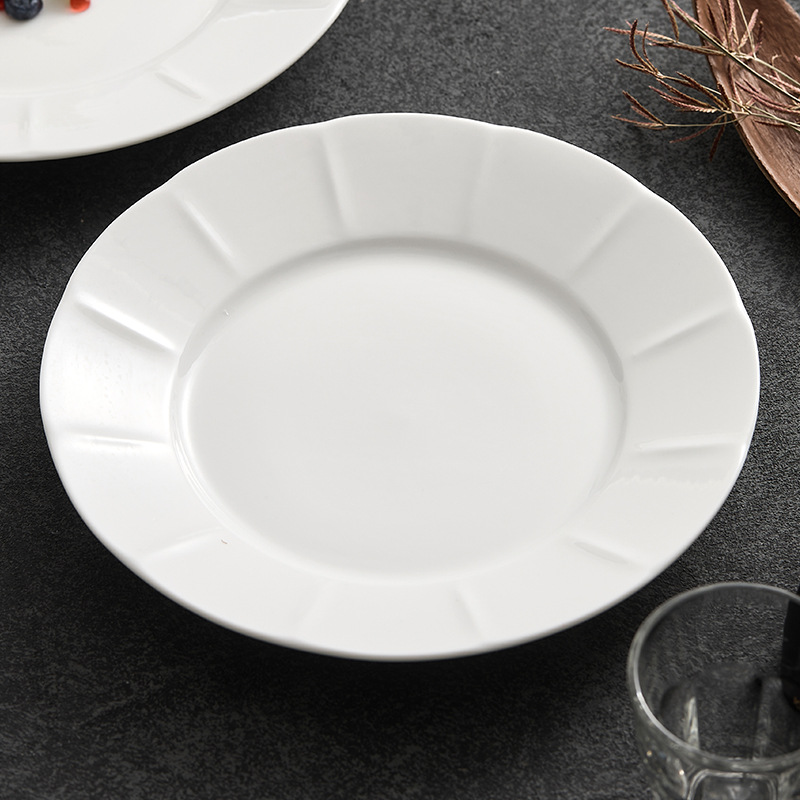 Đĩa gốm, đĩa ăn phương Tây cao cấp, đĩa ăn sáng nhà hàng khách sạn sáng tạo, đĩa ren, đĩa tráng miệng, đĩa tráng miệng