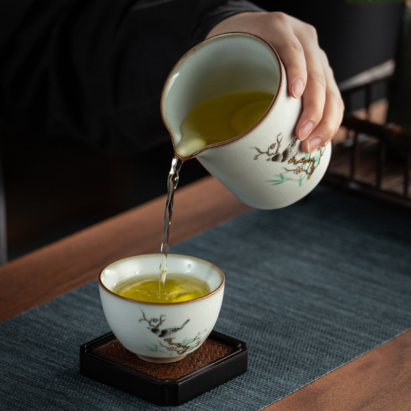 Chén trà lò nung lốp sắt, cốc chủ, bộ trà Kung Fu, cốc đơn, cốc uống trà cỡ lớn, cốc trà gốm sứ có thể mở được