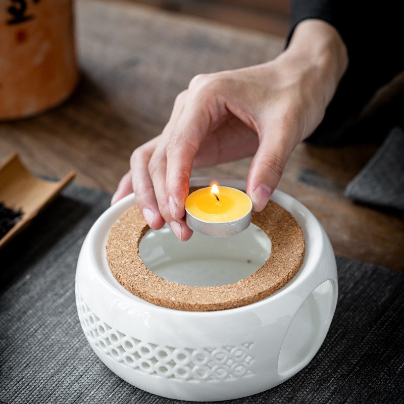 Có thể cháy trong 3 giờ Ghee Nến không khói Đèn bơ thực vật Trà ấm Trà rang Cách nhiệt Trà đạo Không pha