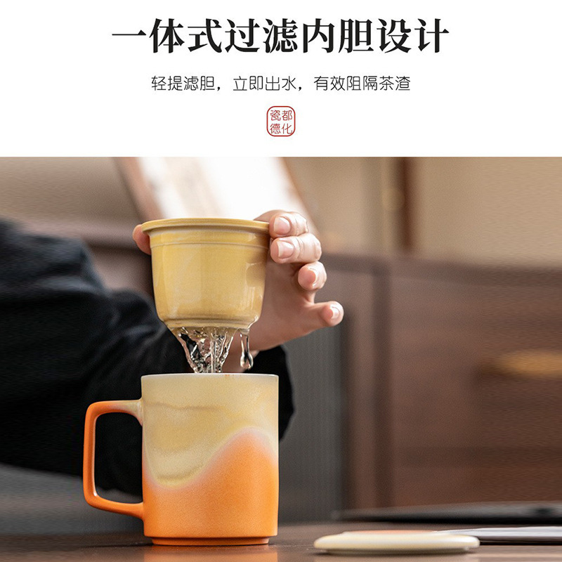 Cốc văn phòng văn hóa và sáng tạo Cốc sứ Trung Quốc Cốc thương gia Cốc pha trà tách trà