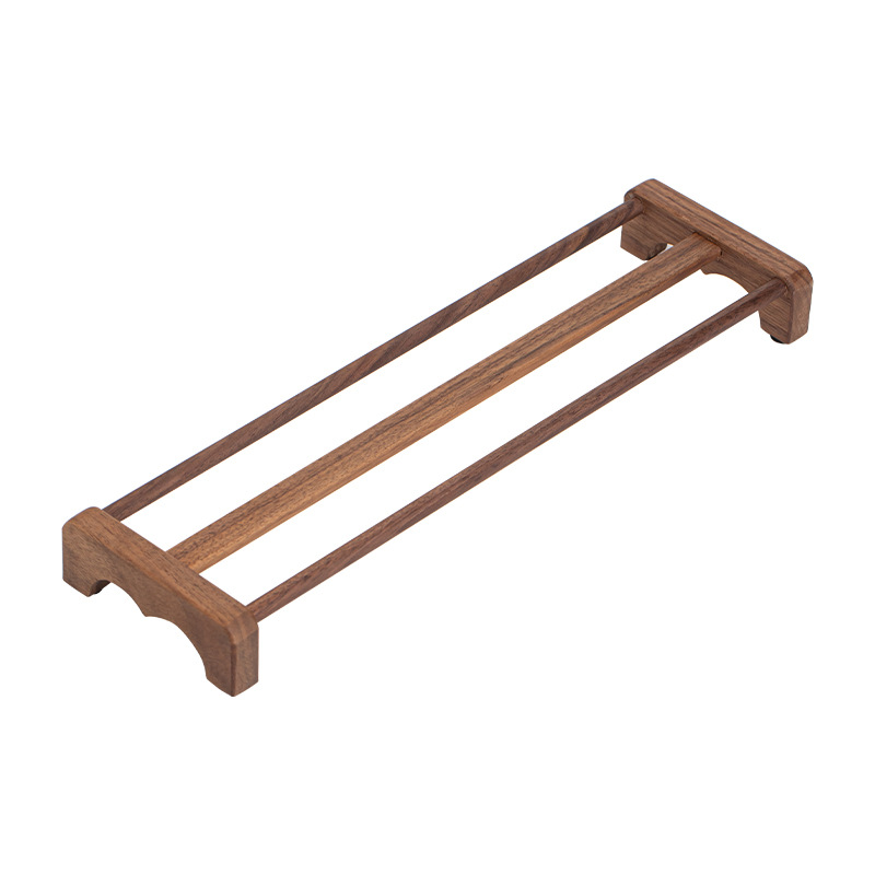 Kệ cốc cảm giác cao cấp Kệ đựng cốc trà Gỗ Óc Chó Phụ kiện trà đạo dụng cụ trà Kungfu khay trà mặt Bàn cốc phơi ráo nước