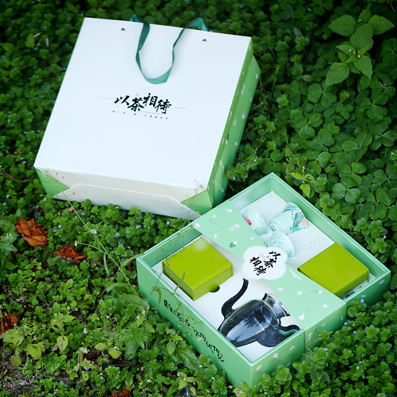 Bán buôn bộ trà thủy tinh Bộ trà xanh Bộ trà Long Tỉnh công phu ấm pha trà nhiệt độ cao bình trà bình trà