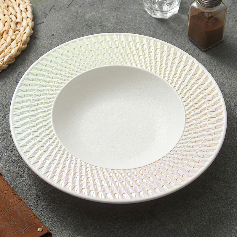 Đĩa bát bát canh bát đĩa bát đĩa gia dụng đĩa đồ ăn tây khách sạn sang trọng cao cấp đĩa tròn bát canh nhiều màu