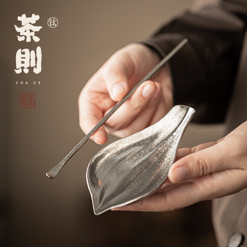 Trà hoa sen, trà titan gia dụng, thìa trà, thìa cà phê, phụ kiện bộ trà, dụng cụ pha trà, dụng cụ đánh thức trà, trà đạo sáu quý ông