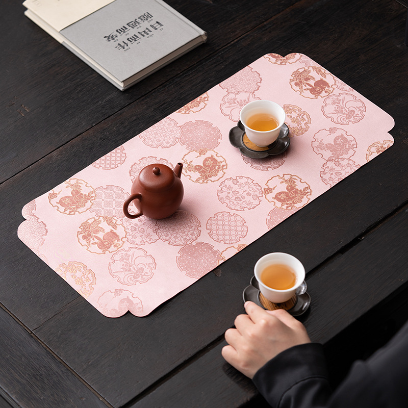 Thảm pha trà khô thổ cẩm thỏ thảm trà không thấm nước phòng trà nghệ thuật không gian ấm bàn thảm trà nhỏ thảm trà nhỏ tươi nữ nhà sản xuất lô