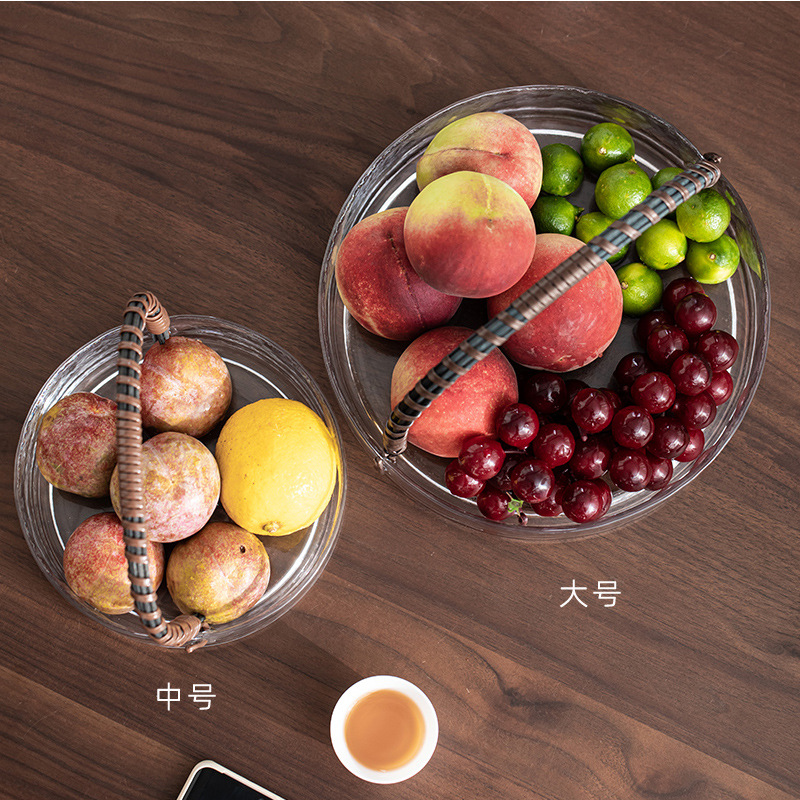 Khay đựng trái cây Thủy Tinh Titeng, bàn trà phòng khách gia dụng Bắc Âu sáng tạo, Khay đựng trái cây sấy khô, khay đựng trái cây, khay đựng đồ uống trong Xô đá