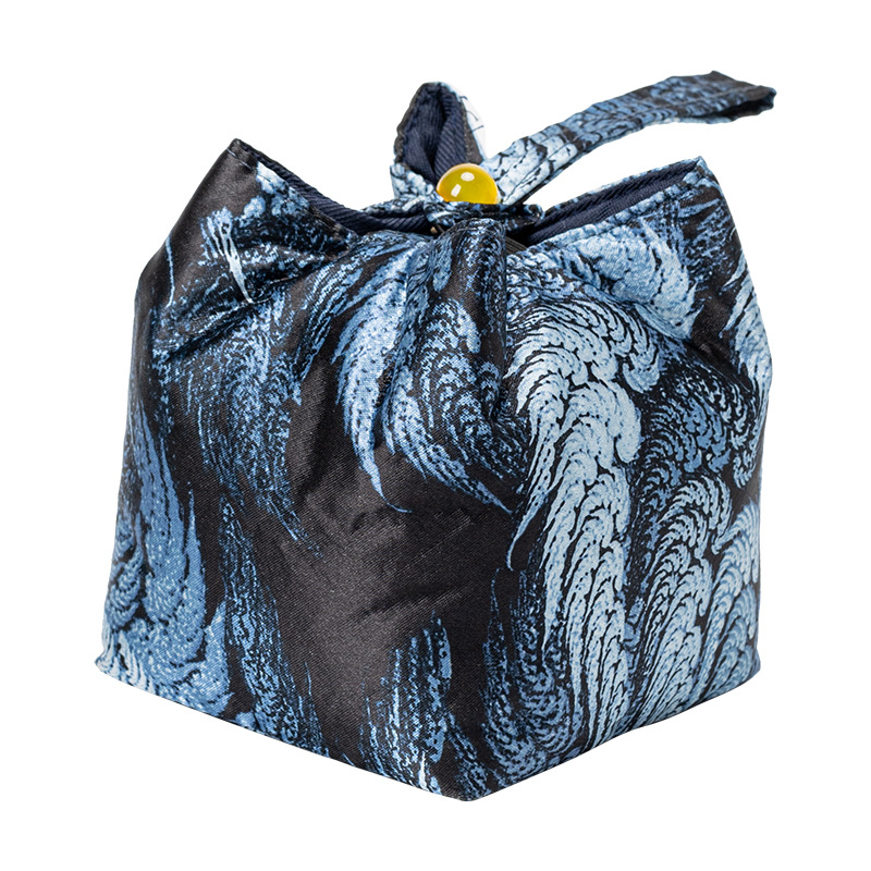 Túi đựng cốc thổ cẩm thủ công túi đựng cốc chủ đơn chống rơi dày túi đựng đồ xách tay kiểu Nhật túi đựng cốc trà túi du lịch