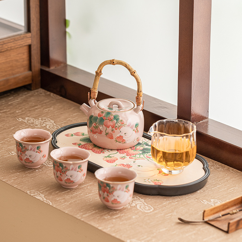 Bộ dụng cụ trà du lịch pha trà ngoài trời, bộ gốm sứ di động gia dụng, bình ba cốc