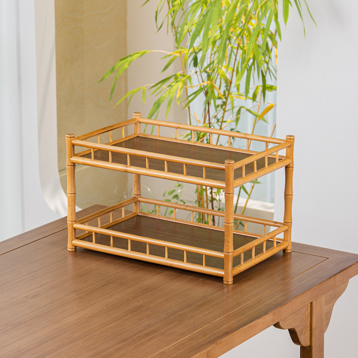 Giá để cốc cổ Nanzhubo Giá Để ấm trà Bộ trà Giá để đồ trưng bày Giá để đồ phụ kiện trà đạo cao cấp kiểu Trung Quốc cổ điển