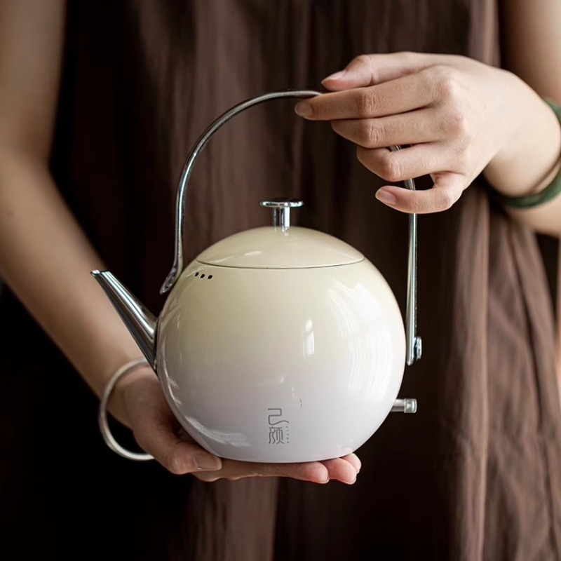 Ấm đun nước mới Jiyan 2024, ấm đun nước điện bằng thép không gỉ 304 giá trị cao đặc biệt để pha trà