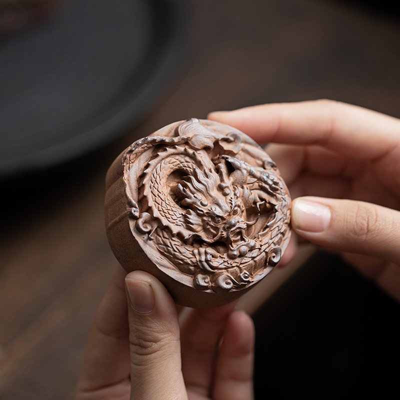 Nắp ấm trà Kung Fu gia dụng cổ điển, nắp ấm trà gốm sứ, đệm cách nhiệt, đồ trang trí thú cưng trà