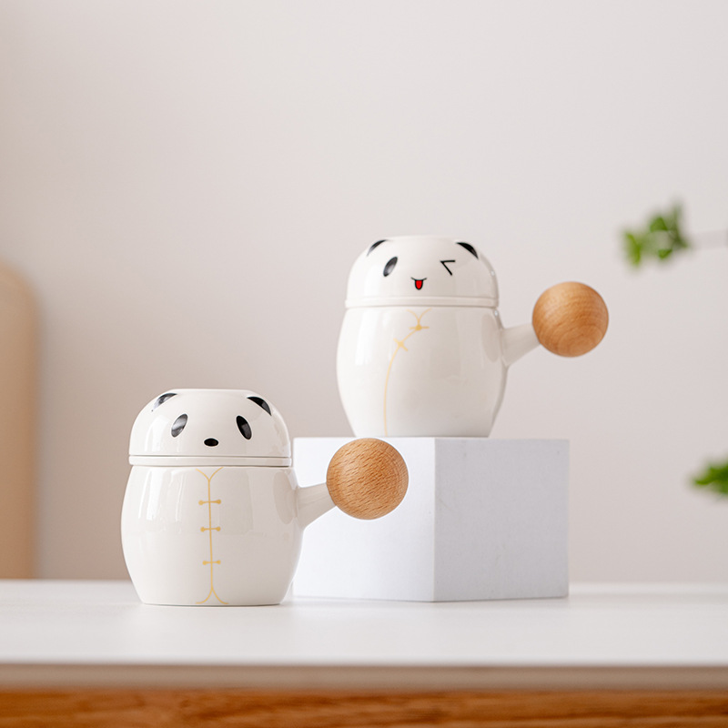 Bộ trà du lịch sáng tạo và văn hóa gấu trúc kho báu quốc gia sáng tạo Quà tặng sinh nhật cho bạn bè Quà lưu niệm đặc trưng Trung Quốc cho người nước ngoài