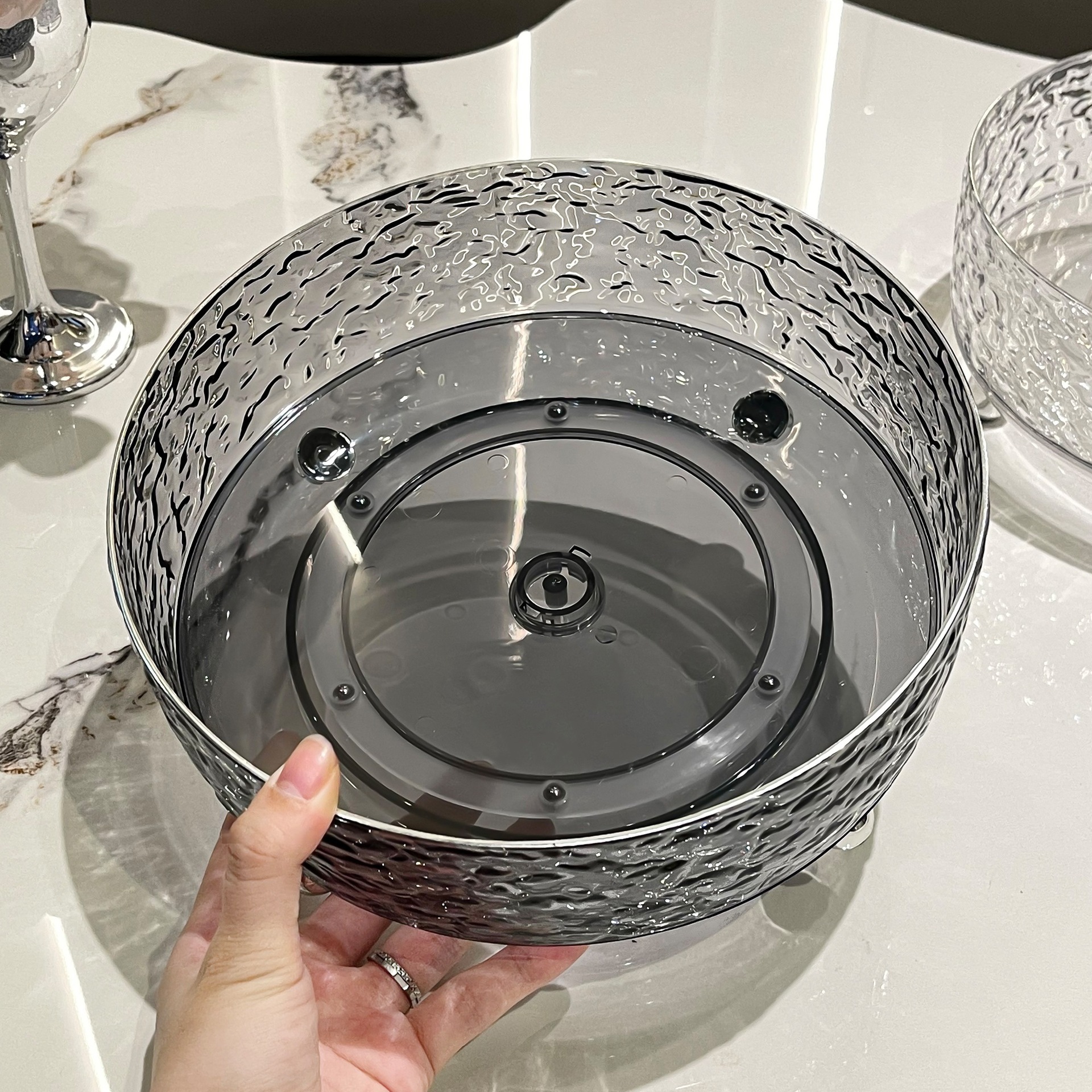 Khay đựng trái cây cao cấp sang trọng nhẹ nhàng, khay đựng trái cây sấy khô xoay phòng khách gia dụng mẫu mới 2023, bàn trà, khay đựng đồ ăn nhẹ kẹo