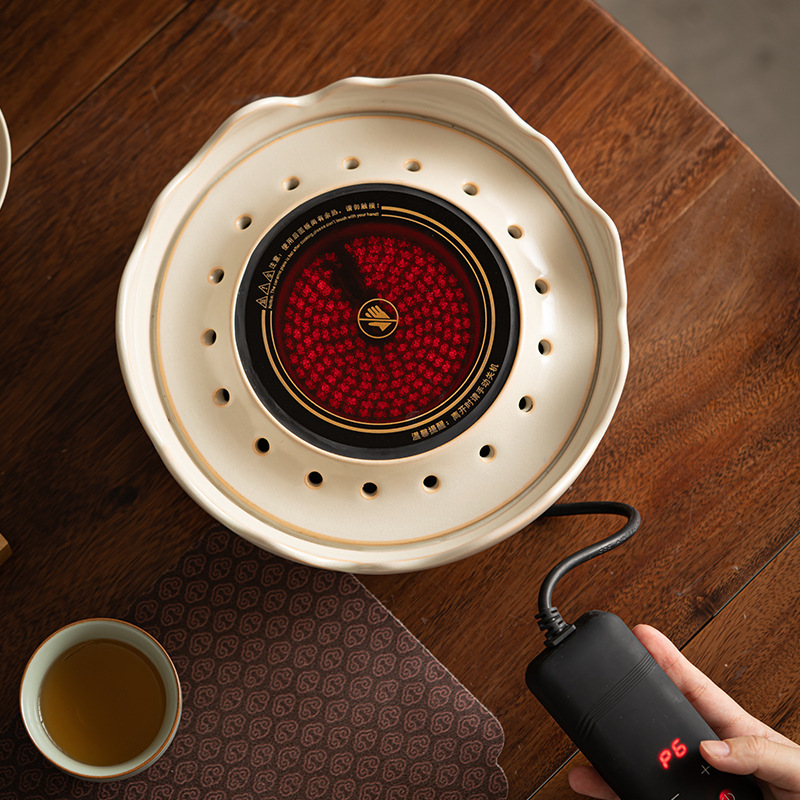 Lò nung gốm điện tráng men Soda Bộ trà bếp lò nướng ấm đun nấu khô gia dụng ấm đun nước ấm sức khỏe