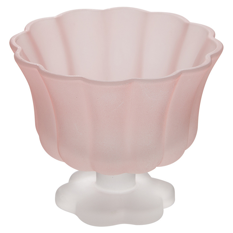 Cốc nước hoa nở nửa cốc trà cốc thủy tinh cốc có giá trị cao cho nữ Cốc uống nước gia dụng cốc nước trái cây cốc sữa chua