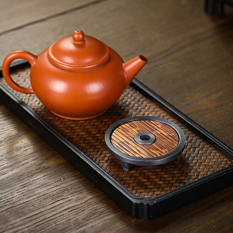 Mai Phi tre thiếc nắp ấm trà nắp ấm tử sa khung Nắp trà đạo Retro Thiền phụ kiện Trà Công Phu