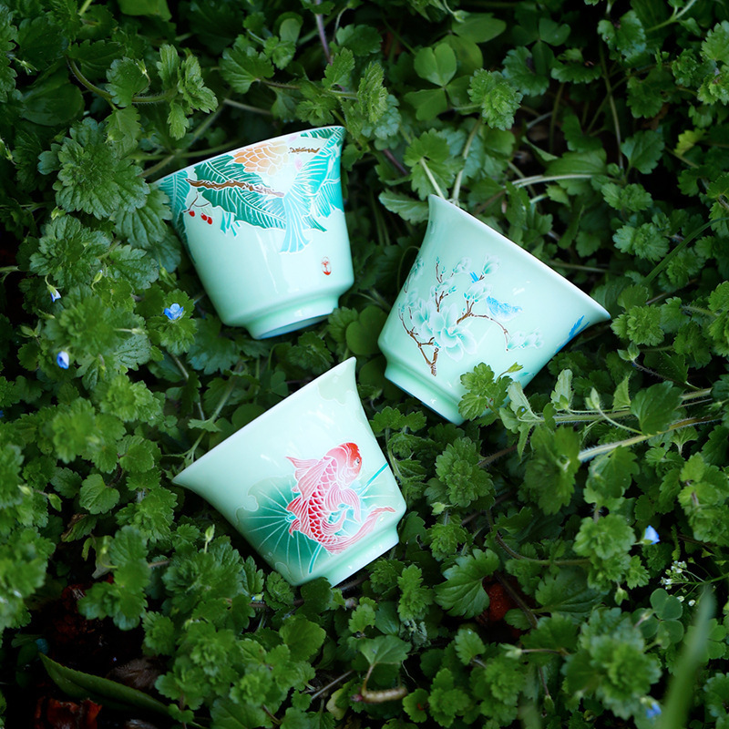 Bán buôn bộ trà thủy tinh Bộ trà xanh Bộ trà Long Tỉnh công phu ấm pha trà nhiệt độ cao bình trà bình trà