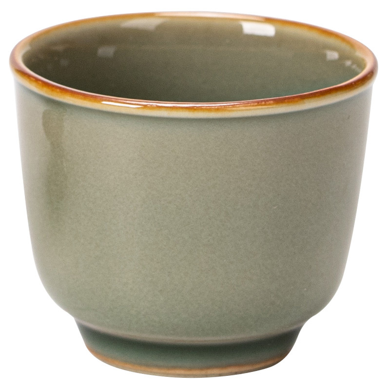 Dụng cụ pha trà Kung Fu bằng men ngọc Yue Kiln Cốc pha trà gia dụng gốm sứ Cốc chủ nhân Cốc đơn Cốc Trà Chân Cao Cổ Điển Cốc trà