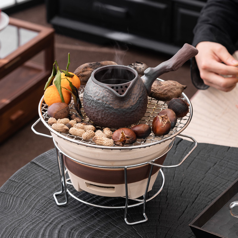 [Giảm giá thông quan đặc biệt] Ấm trà gốm sứ gia dụng chất lượng cao, ấm đun nước, bếp nấu trà cổ điển, phụ kiện bộ trà