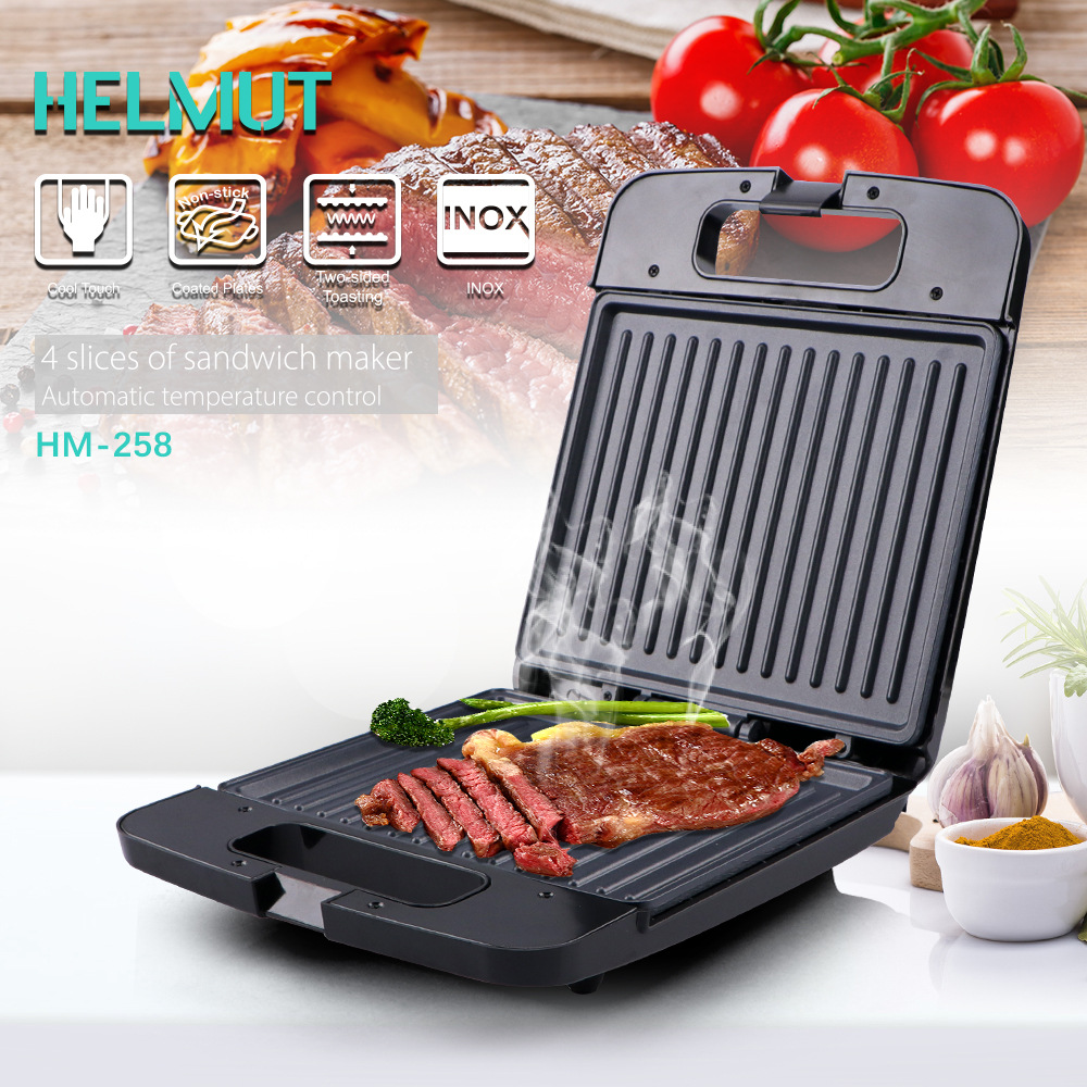 Máy nướng Teppanyaki gia đình Châu Âu Máy nướng bít tết đa chức năng Máy nướng bánh mì sandwich ăn sáng