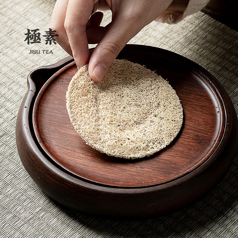 Lót trà mướp Lót cốc Bộ trà Kung Fu thủ công Cốc trà Khay trà cách nhiệt Phụ kiện trà đạo Đĩa trà kiểu Nhật