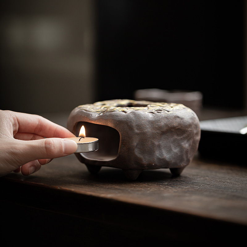 Bếp ấm trà mạ vàng bùn đá cổ dụng ấm trà kiểu Trung Quốc ấm trà gia dụng ấm trà đế ấm gốm thô