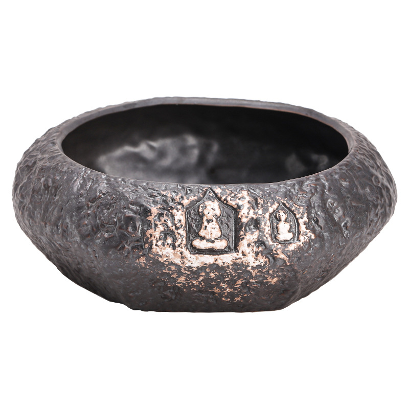 Washi-Im lặng Vật Van Kong Trà rửa cốc lớn kiểu Trung Quốc cổ điển gia dụng Phụ kiện trà đạo bình đựng bã trà gốm sứ