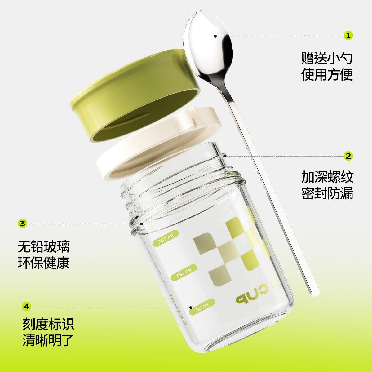 Cốc yến mạch qua đêm cốc đựng nhiều cốc đựng thìa đựng nhiều cốc salad cốc đựng sữa chua trẻ em cốc sữa đậu nành