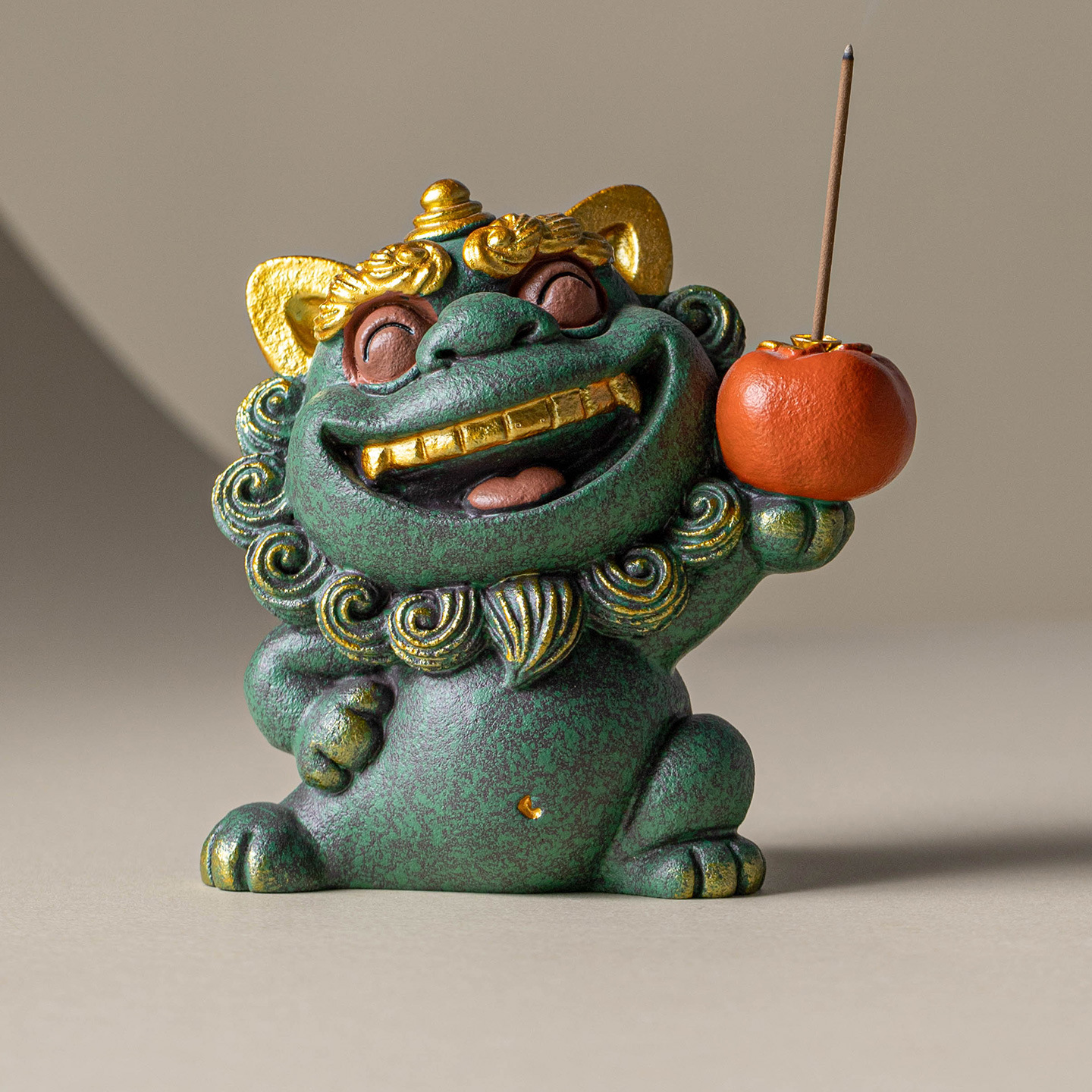 Nhà máy đá sa thạch xanh sáng tạo tuyển dụng trà văn phòng đồ trang trí để bàn đồ trang trí đồ trang trí hình quả hồng vô song linh vật cao cấp