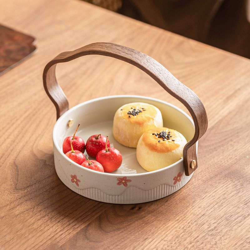 Khay đựng đồ uống giải khát tinh tế kiểu Trung Quốc màu xám thực vật