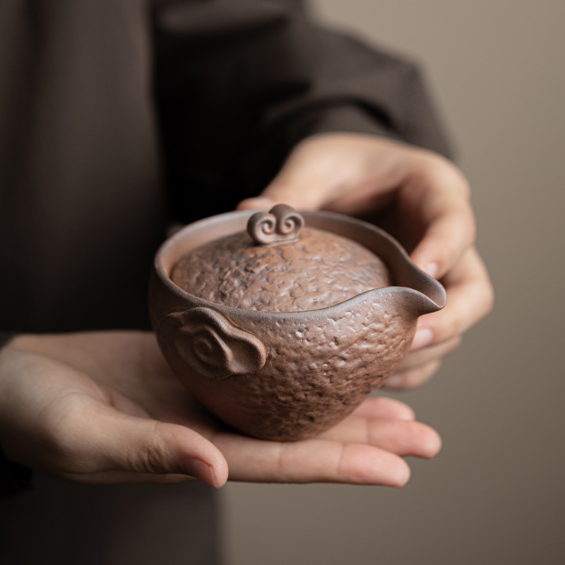 Ấm nắm tay Lao Yan Mud Xiangyun Bộ trà Kung Fu cổ điển Ấm pha trà không nóng ấm lọc một ấm chén gốm sứ thủ công