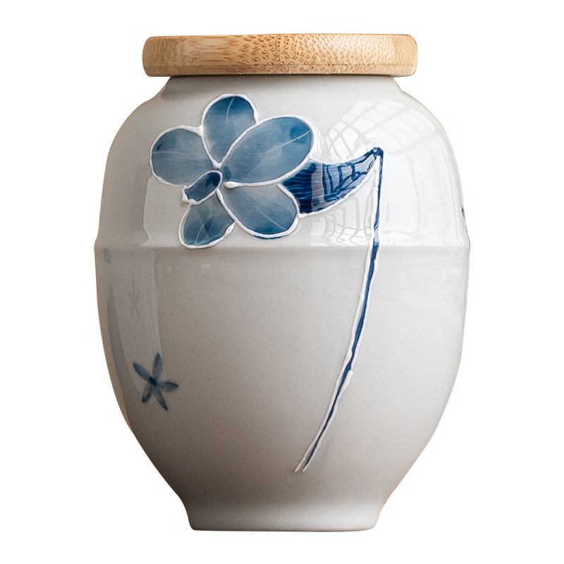 Chậu hoa ly vẽ tay, bình trà chạm khắc, bình trà cao cấp, bình gốm sứ, bình kín, bình trà trắng, bình nhỏ