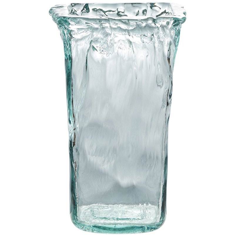 Đồ trang trí bình hoa thủy tinh sóng nghệ thuật nhập khẩu Tây Ban Nha cắm hoa phòng khách hoa hồng lily hoa trang trí nhà