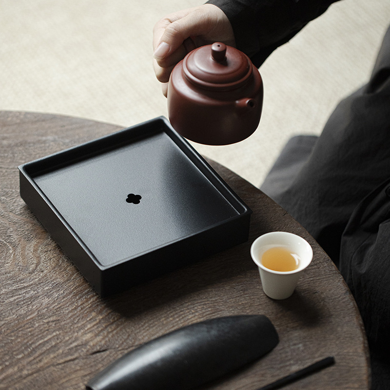 Ấm sắt nghệ thuật khay trà nhỏ đựng nước khay trà pha khô khay trà khay trà nước biển trà gia dụng kiểu Trung Quốc