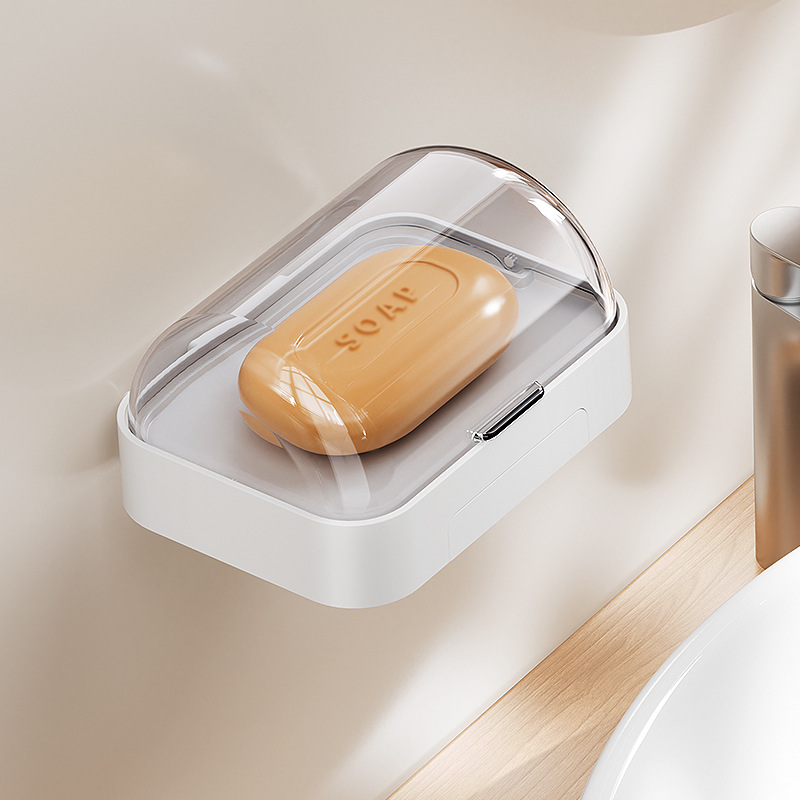 Hộp đựng xà phòng gia dụng Hộp đựng xà phòng treo tường không đục lỗ giá đựng xà phòng giặt nhà tắm giá đựng xà phòng thoát nước nhà vệ sinh