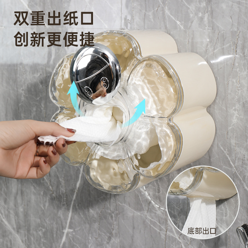 Hộp đựng khăn rửa mặt hộp đựng khăn giấy nhà vệ sinh Treo Tường Hộp rút giấy Hộp đựng giấy cuộn đa năng sáng tạo gia dụng cao cấp