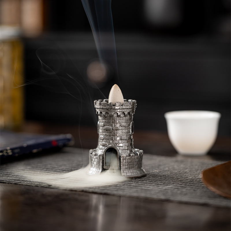 Lư hương ngược Bunker, lư hương Xiaoxiangyun, lư hương hợp kim cổ, cuộn dây ngược gia dụng, cắm gỗ đàn hương trong nhà
