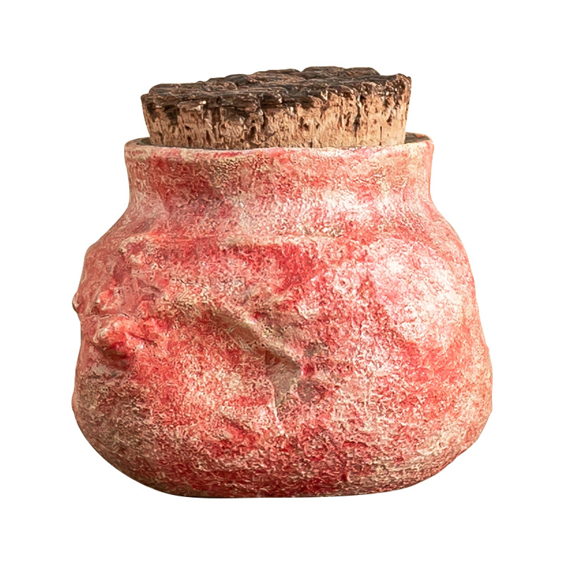 Bình đựng trà gốm sơn mỏ, bình đựng trà chống ẩm, bình đựng trà gia dụng cao cấp, bình trà cầm tay đơn