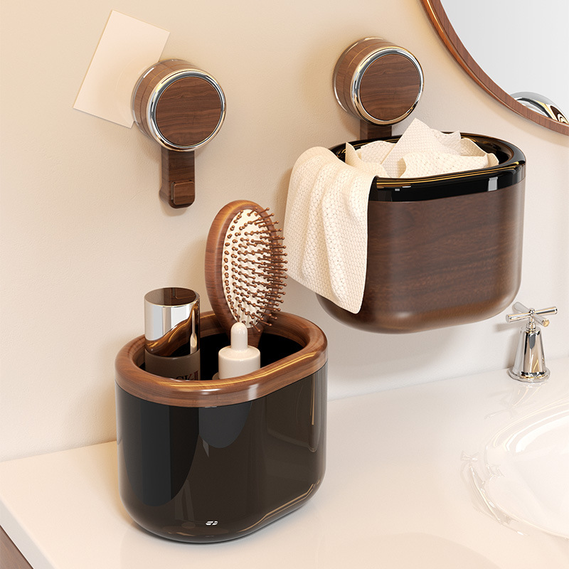Thùng rác cốc hút giá trị cao để bàn treo tường khăn lau mặt phòng tắm đa năng thùng đựng đồ giỏ đựng giấy mini phòng ngủ