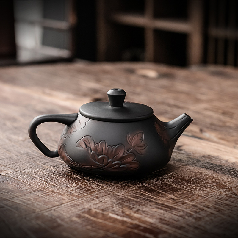 Bán buôn ấm trà Gốm Tím dao nhảy thủ công dụng cụ trà Kung Fu đơn dung tích lớn gia dụng dụng cụ trà gốm sứ cỡ nhỏ ấm đá