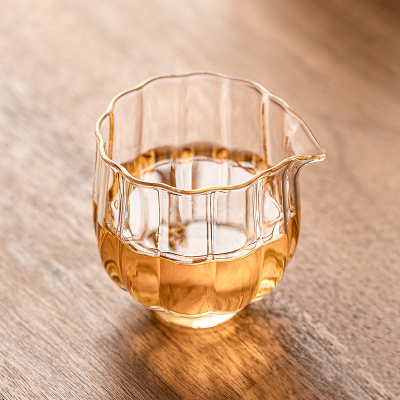 Nhà máy sản xuất cánh hoa tách trà thủy tinh chịu nhiệt độ cao borosilicat cao bộ trà trà trà đạo tách trà