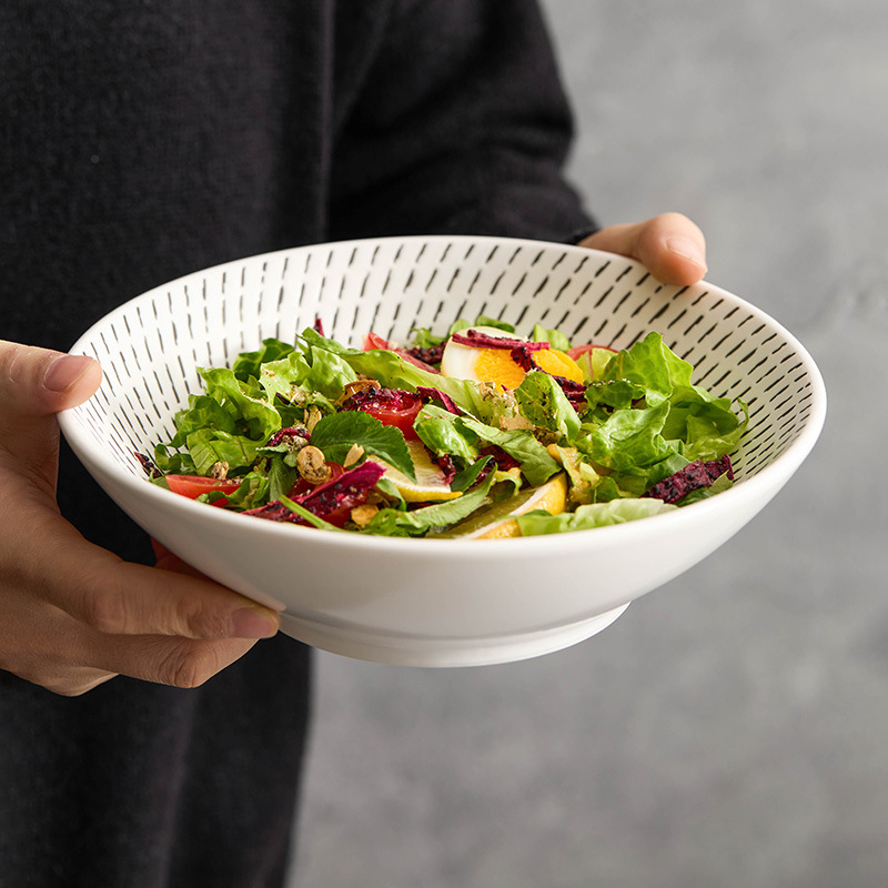 Sữa chua mưa sao băng bát gốm sứ gia dụng bát canh cao cấp bát mì bộ đồ ăn khách sạn bát salad trái cây tròn