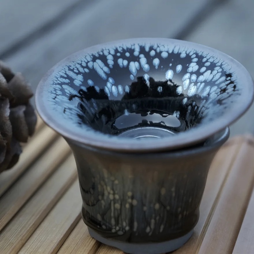 Zhu Junyu, Bộ hộp quà mười hai mảnh, Bộ trà Gà gô nhỏ giọt dầu thỏ, gốm sứ sắt, di sản văn hóa phi vật thể bậc thầy
