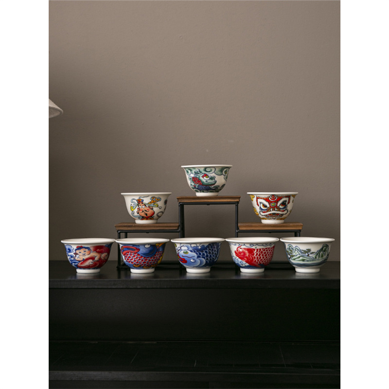 Cốc trà gốm sứ phong cách Trung Quốc sáng tạo cao cấp chuyên dụng cá nhân cốc cốc nhỏ văn phòng cốc chủ nhân cốc uống trà